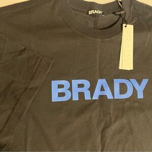 Deep Black Brady Brand T-shirt Men's Large short sleeved Royal blue print